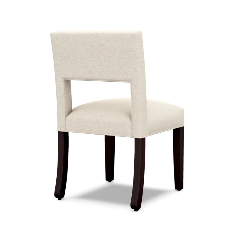 Custom 19" Dining Chair, Dark Brown, White