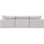 Canapé modulaire en velours à accoudoirs carrés de 120 po Ivoryanna-87149817