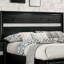 1pièce lit grand contemporain noir 1pc