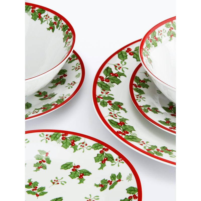 Holly 18pc Holly Dinner Set