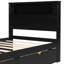 Lit plateforme en bois avec bureau Miche, lumière DEL, USB et tiroirs Miche-120886381
