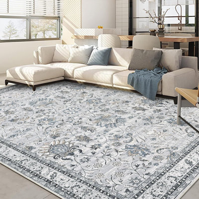 Tapis vintage lavable pour tapis de salon 9 x 12