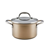 Anolon Ascend 4-Quart Hard Anodized Nonstick Saucepot with Lid, Bronze