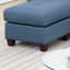 Canapé modulaire réversible en polyfibre bleu capitonné