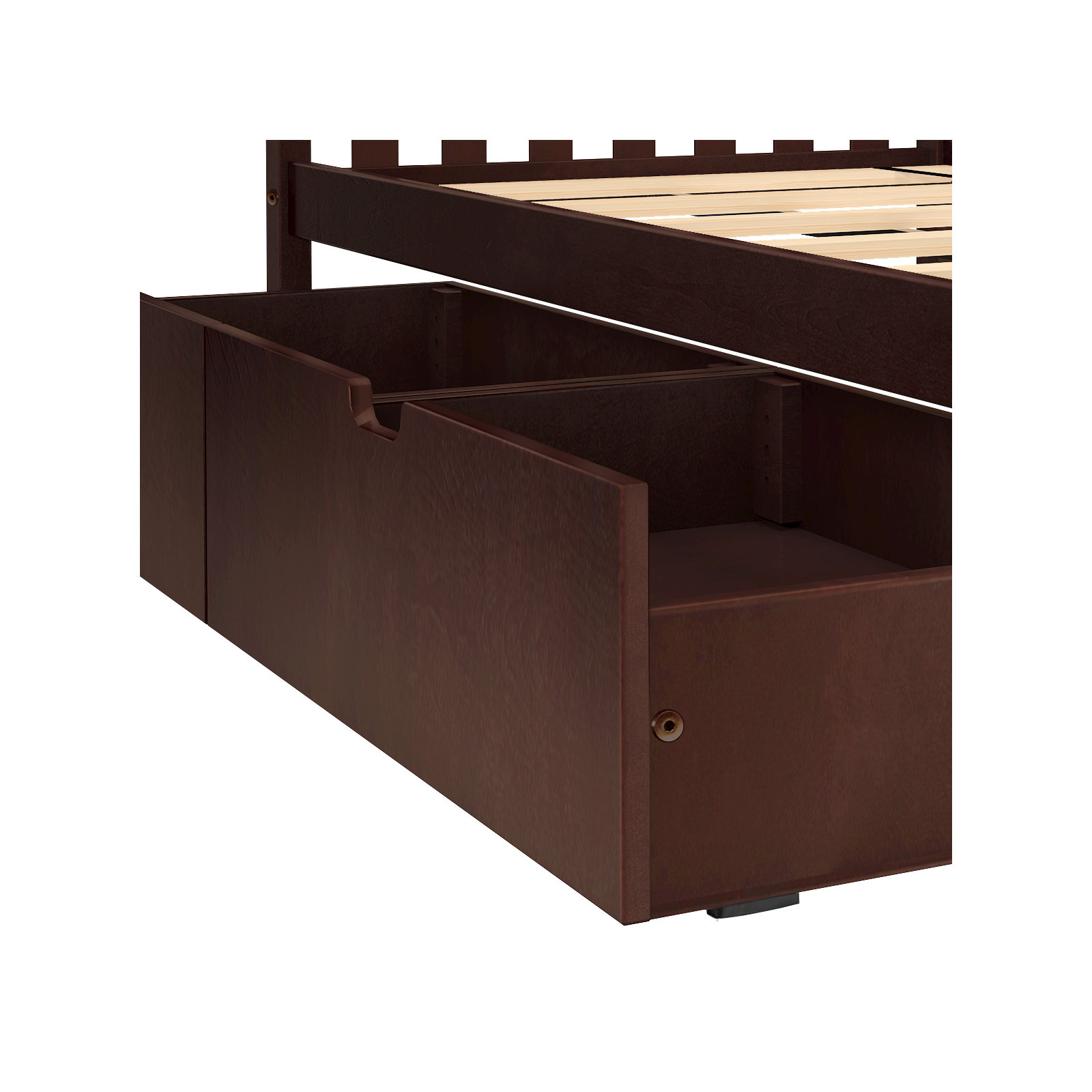 Bolles Kids Bunk Bed with Drawers, Twin over Full, Espresso