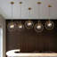 E27 cercle cuivre or ambre verre nordique moderne lampe suspendue lampe de cuisine lampe de salle à manger lampe suspendue salon