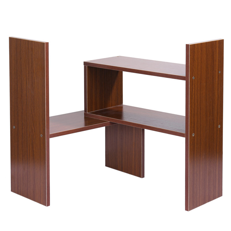 Cassidee Solid Wood Adjustable Desk Organiser, Brown