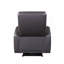 Fauteuil inclinable électrique brun en cuir fleur