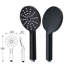 Paulsen Black Thermostatic Shower 3 Mode Hand Held Kit with Round Handheld Shower Head