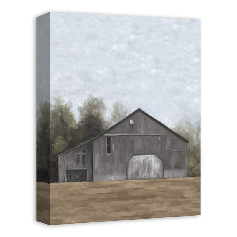 Paysage de grange sur toile, H 16 po x l 12 po x P 1,25 po