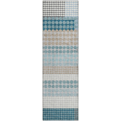 Premium Machine Washable Mayfield AMF2445 Geometric Rug