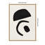 «Black Geometric Abstract 3» par juillet, reproduction d'art sur toile encadrée-306853173