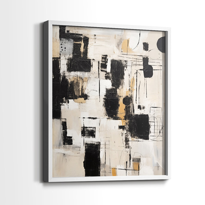 ABSTRACT Series CCCXCV  -Premium Framed Print -Ready to Hang - No Nails Required, Cadre blanc, H 15 po x l 12 po
