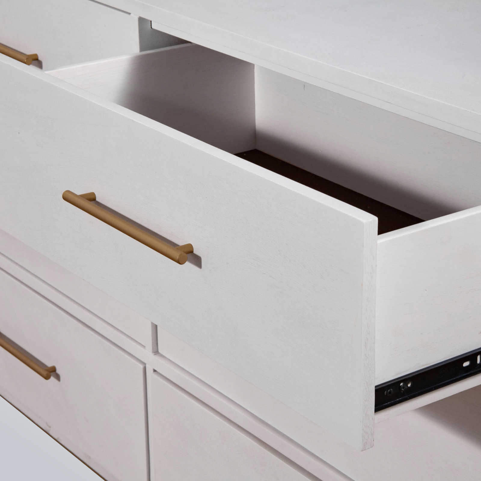 Marino 60" Mahogany Double Dresser, White