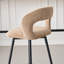Swivel Upholstered Bar Stool with Iron Frame-1544208728