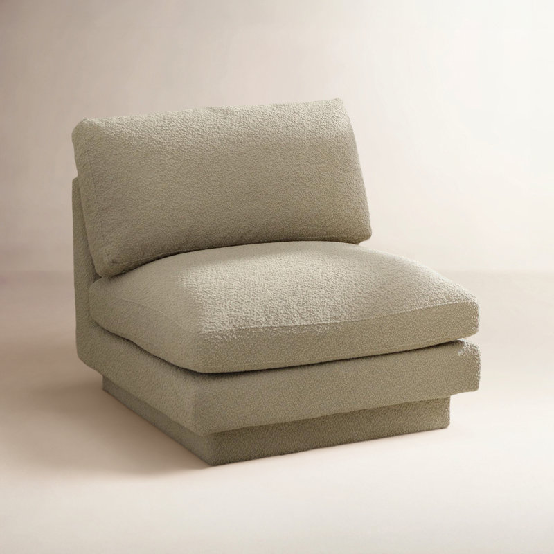 Fauteuil de chambre rembourré 34 po Woolf, Boucle d'avoine