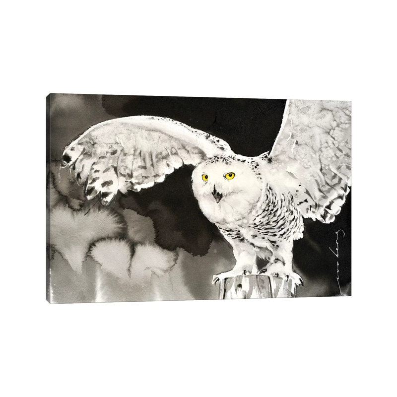 Snowy Owl 1 Piece Wrapped Canvas Painting, 66.04 cm H x 45.72 cm W x 1.91 cm D