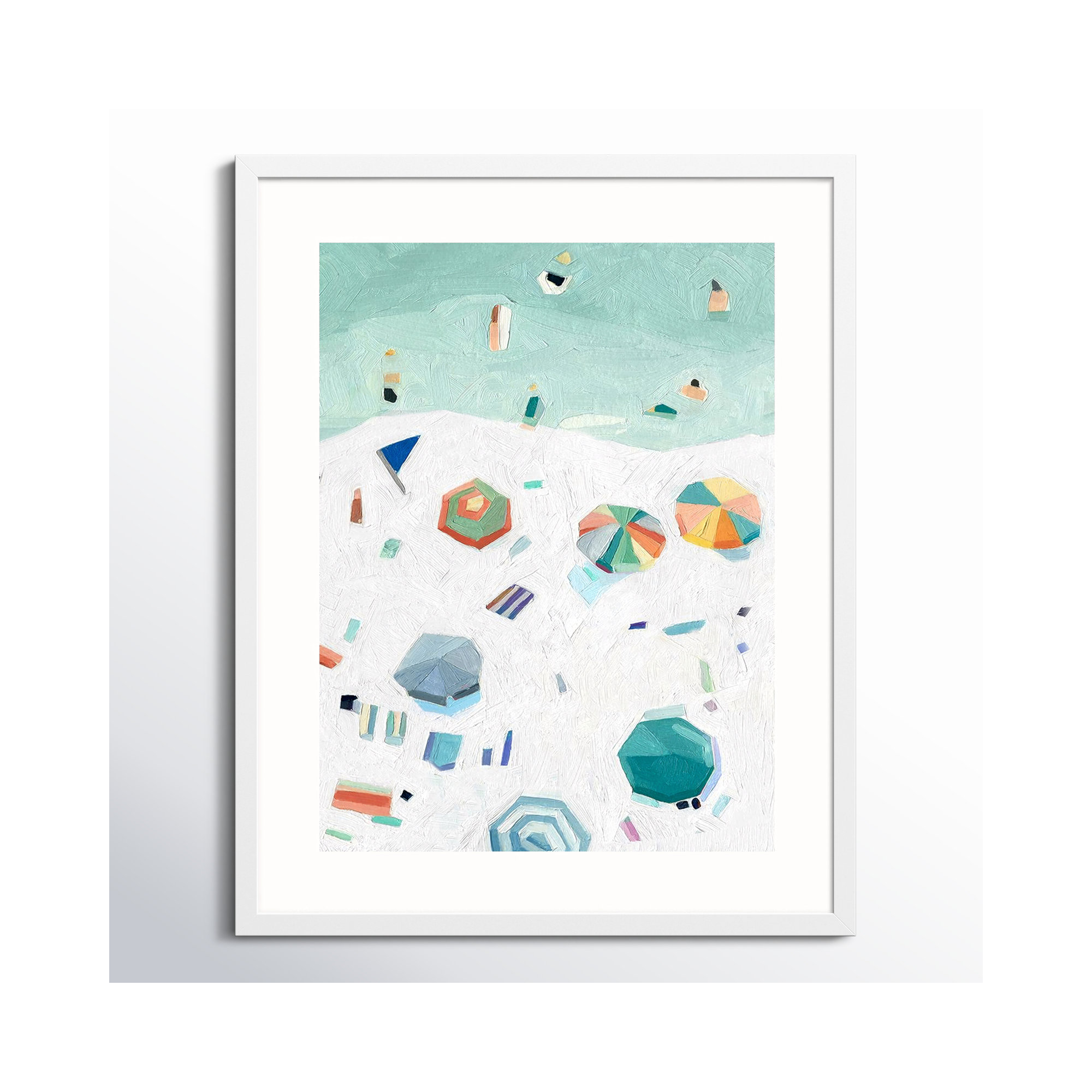 Beach Vista II by Emma Scarvey, White Framed Paper, 29" H x 23" W