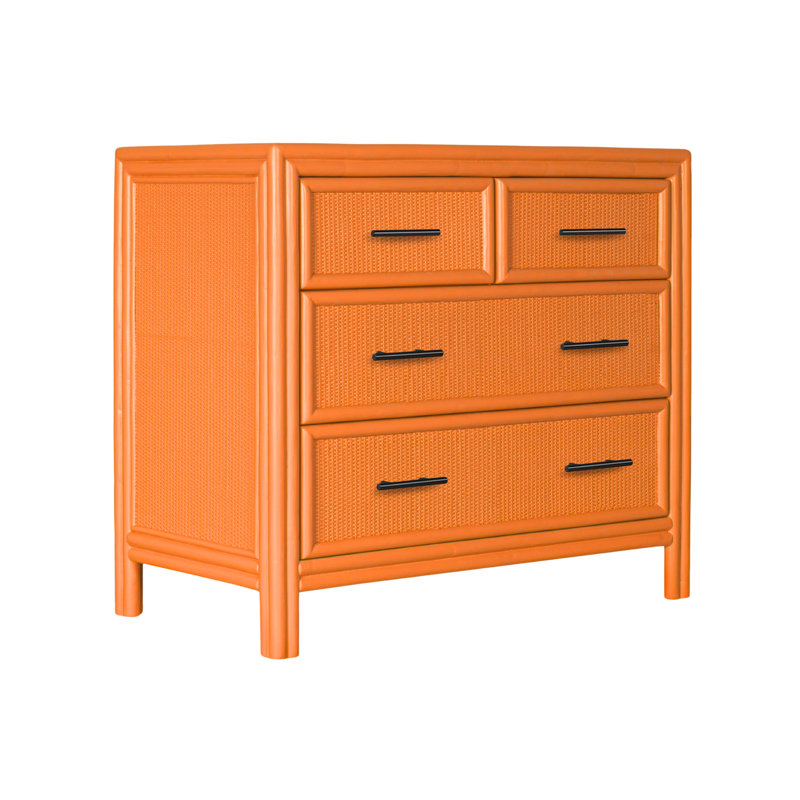 Aruba 4 - Drawer Nightstand, Citrus Orange