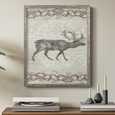 Cabin Christmas Collection B, reproduction encadrée - bois massif