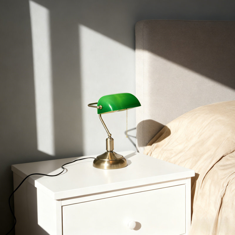 American Style Bread Table Lamp, Vintage Desk Lamp with US Plug for Bedroom Living Room Study