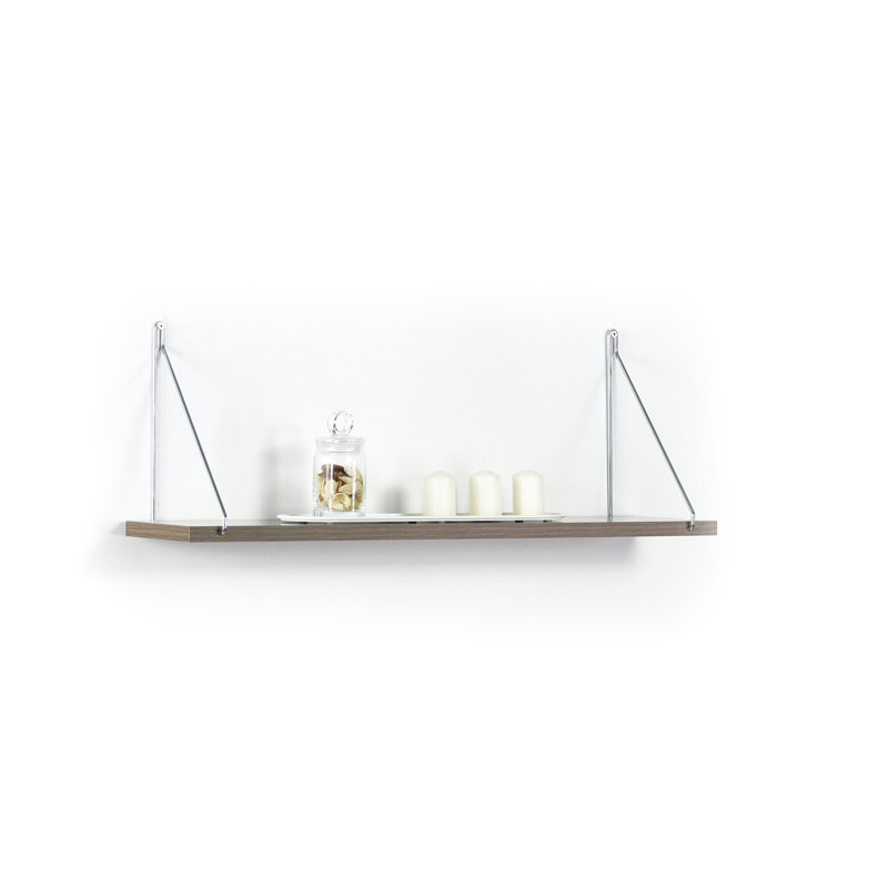 Floating Wall Decor, White - Mounted Shelf With Brackets, Display Small Plants And Decorative Pieces, Simple Design Space Saving Rustic Single In White/, Combine Simplicity Practicality, Decorations,