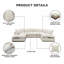 5 Seater Corduroy Corner Sofa -869341834