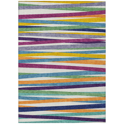  Machine Washable Indoor/Outdoor Chantille ACN997 Gray Area Rug
