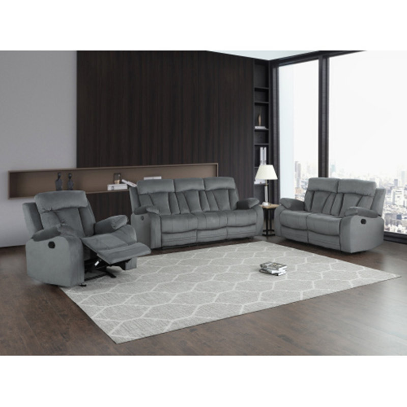 Canapé inclinable en tissu Global, Gris