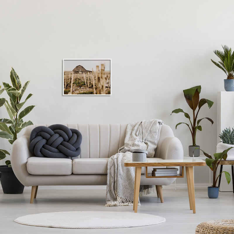 Ancienne grange rustique de Stupell Industries, giclée par Nathan Larson, Giclée encadrée blanc bord de mer