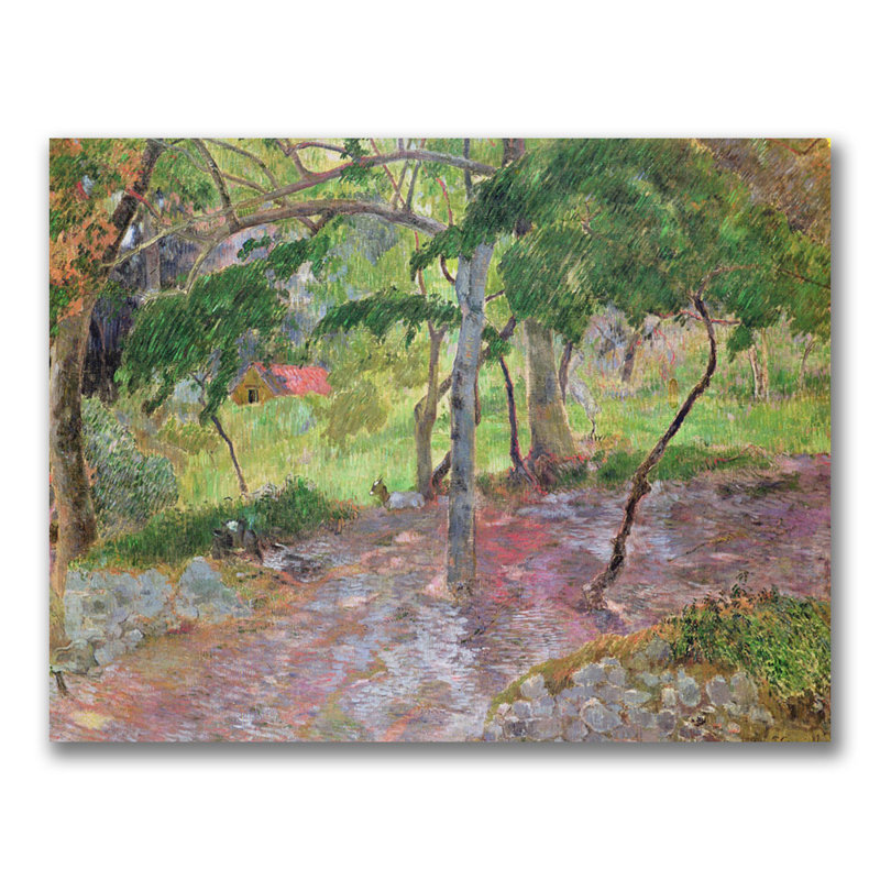 « tropical landscape, martinique » par paul gauguin, reproduction d’art sur toile, H 18 po x l 24 po x P 2 po