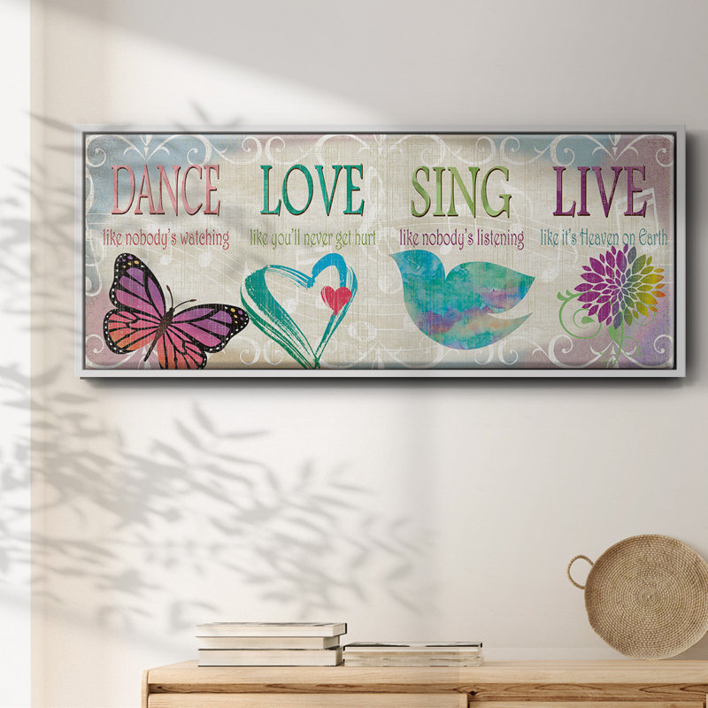 Dance Love Sing - toile encadrée