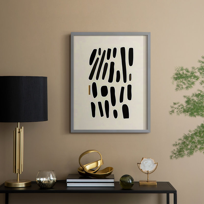 «Abstract CCLV», reproduction encadrée prête à être accrochée, Gris, H 14 po x l 11 po