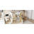 Reeve Modern Farmhouse , Solid Wood  Bunk Bed with Desk, Storage Cabinet, Ladder, USB Ports, Space-Saving Design