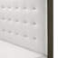 Lit Hez, capitonnage de la tête de lit blanc crème, brun foncé-115686008