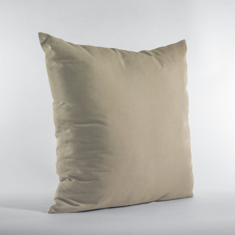 Plaid and Paisley Linen Reversible Throw Pillow, 20" x 30", Sand