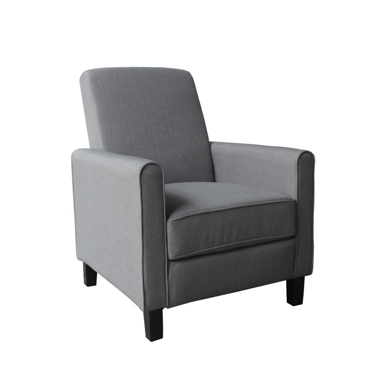 Karalina Upholstered Recliner, Dark Gray