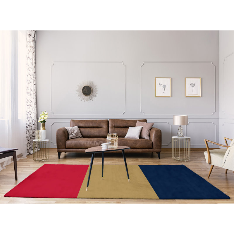 Tapis rouge à rayures de hockey national, Rectangle 4 pi x 6 pi
