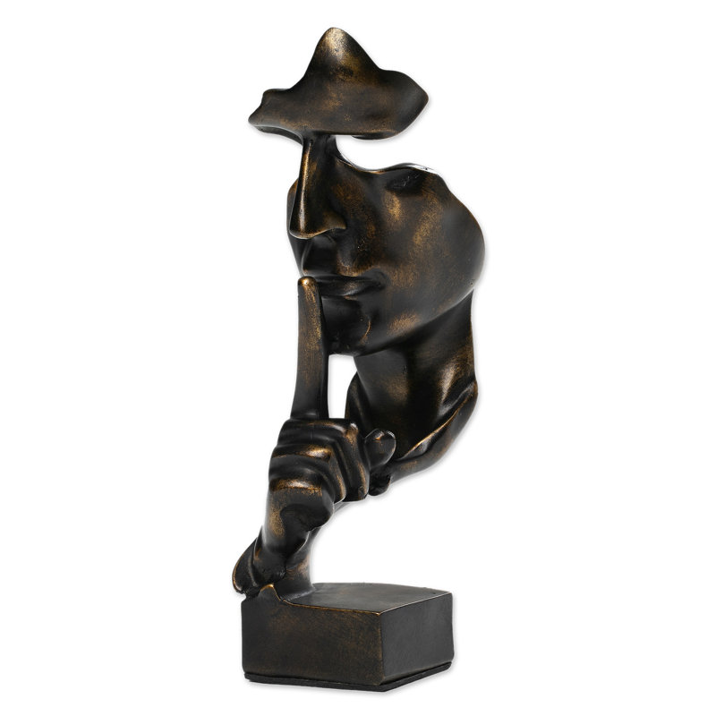 Handmade Silent Gold Resin Sculpture