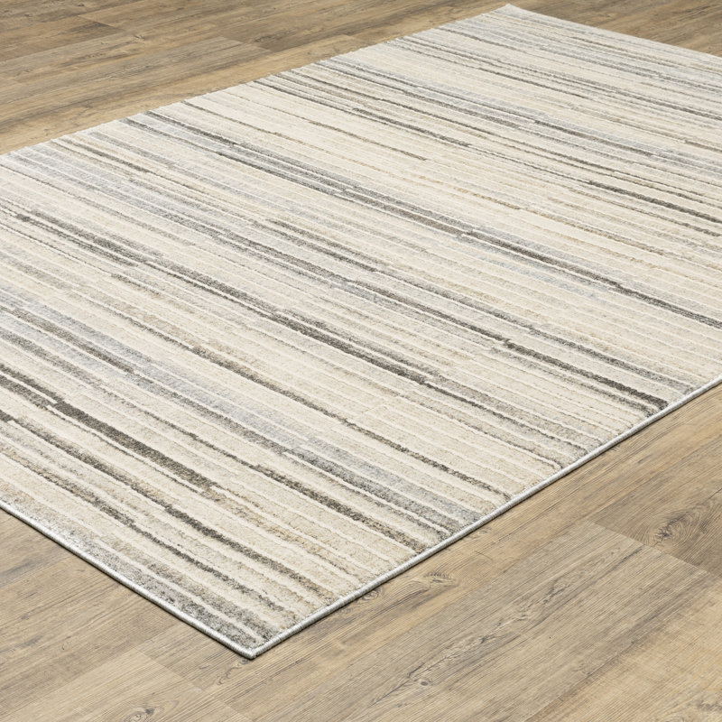 Tapis gris / beige Orion, Rectangle 7 pi 10 po x 10 pi 10 po