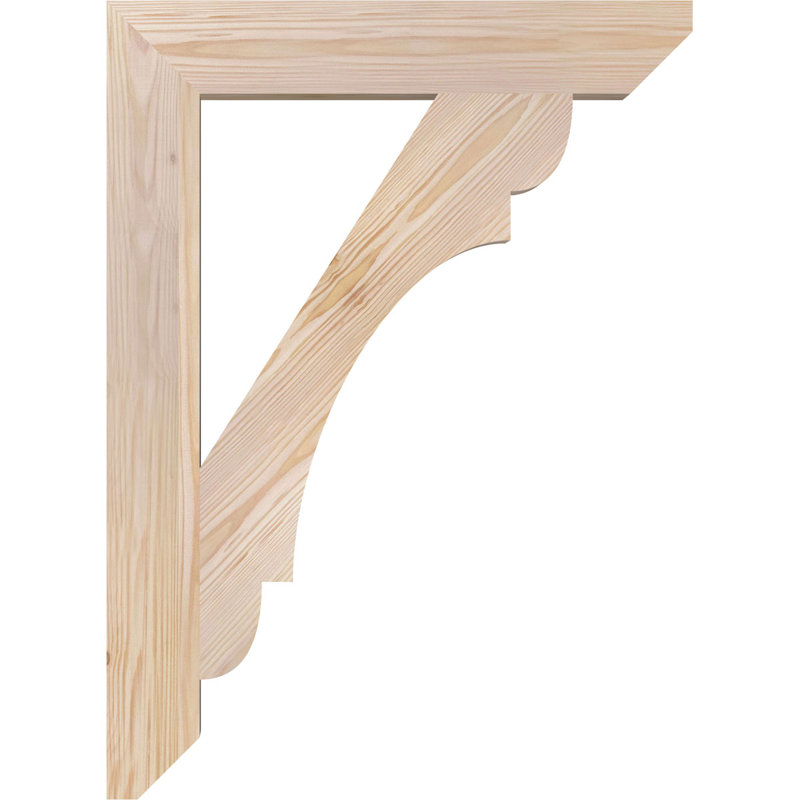 Support en bois / corbeau, Douglas (lisse), H 30 po x l 3,5 po x P 22 po