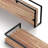 Rustic Wood Floating Wall Shelves Set Of 2, Torched Finish