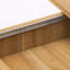 Table extensible en forme d'arc - 55,1 po à 70,9 po avec pieds rayés, finition naturelle-1224936688