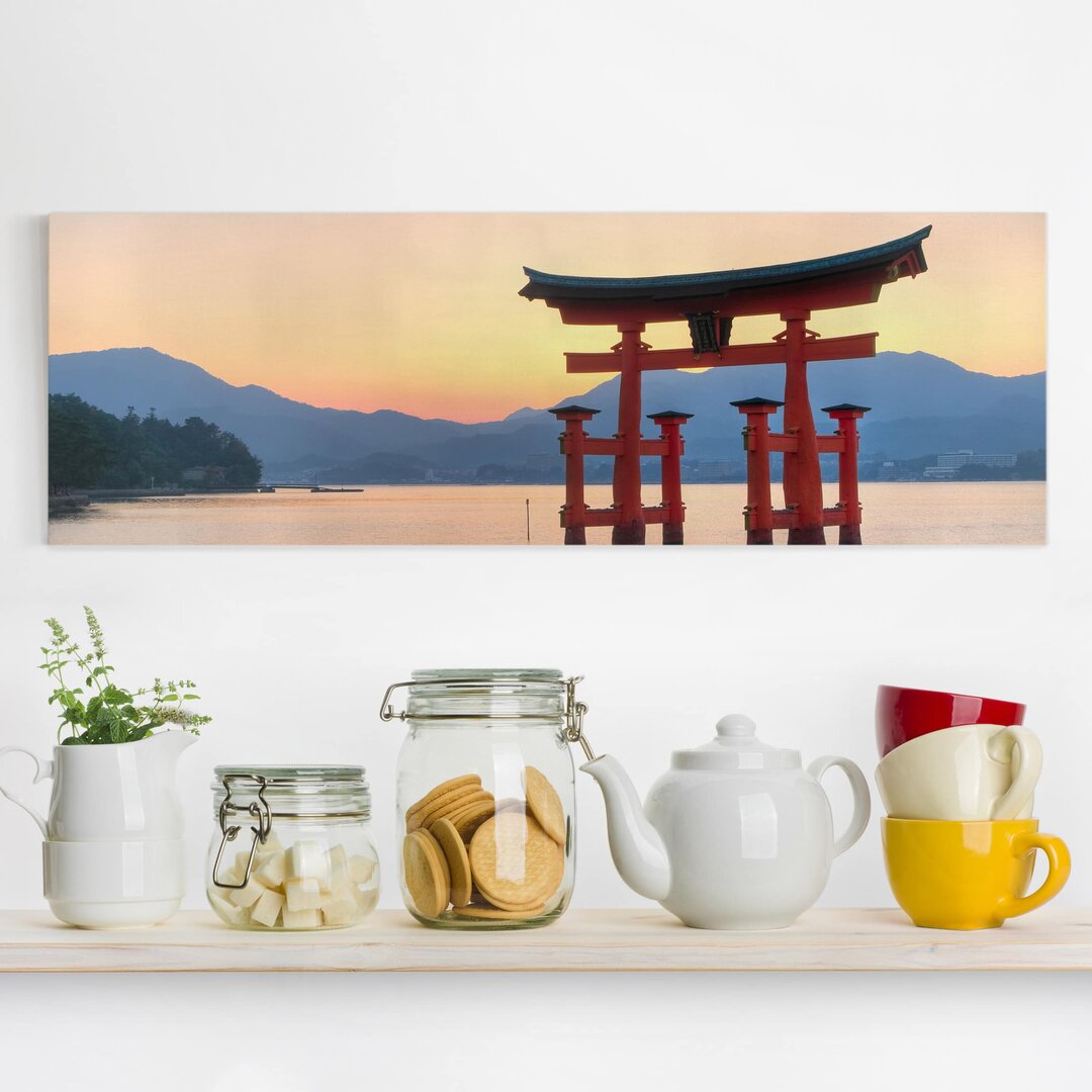 Leinwandbild - Torii Am Itsukushima - Panorama Landschaft