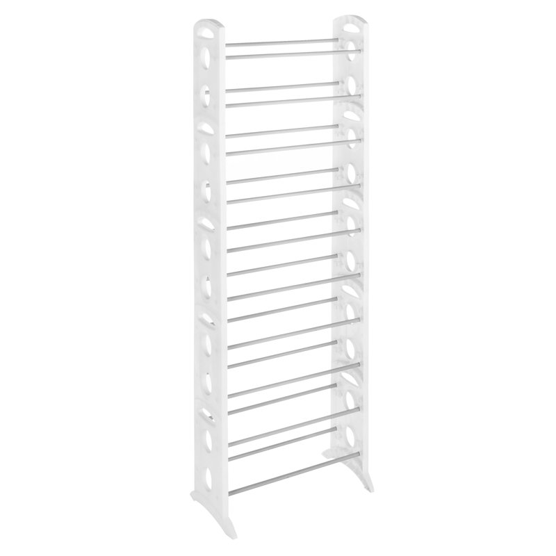 30 Pair Shoe Rack, White