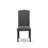 7 Piece Dining Table Set Consist of a Rectangle Removable Leaf Table and 6 Dark Gotham Linen Fabric Upholstered Chairs, Walnut-967799371-967799373