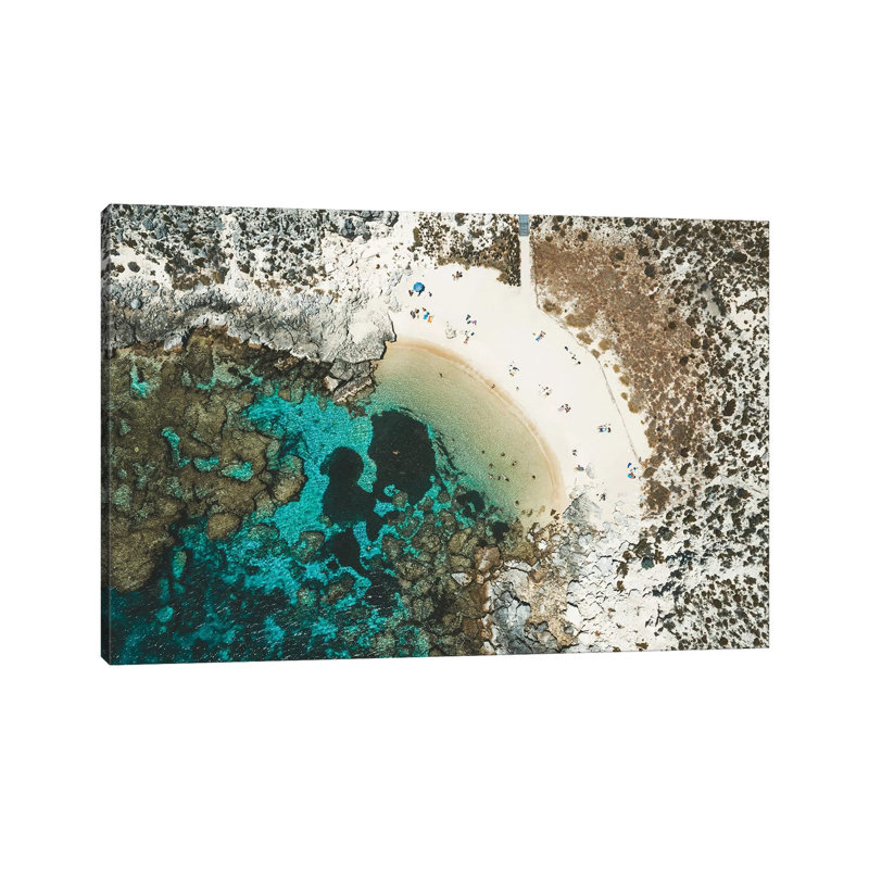 Summer Beach Island Aerial by James Vodicka - Wrapped Canvas Gallery-Wrapped Canvas Giclée, 20.32cm H x 30.48cm W