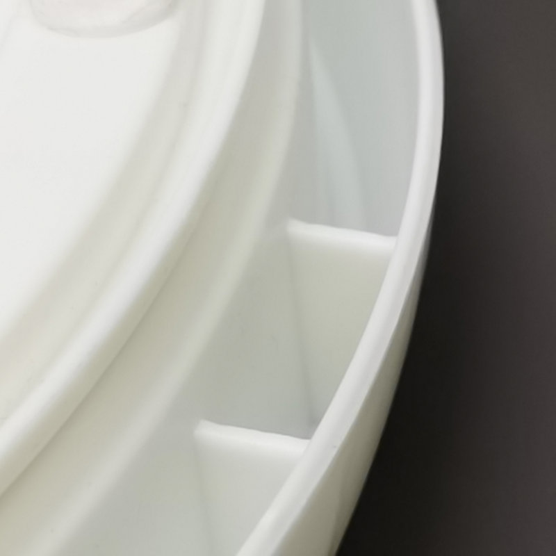 Plateau tournant anti-dérapant pour garde-manger Lazy Susan, diamètre intérieur de 9,1 po, pivotant blanc / gris avec rebord