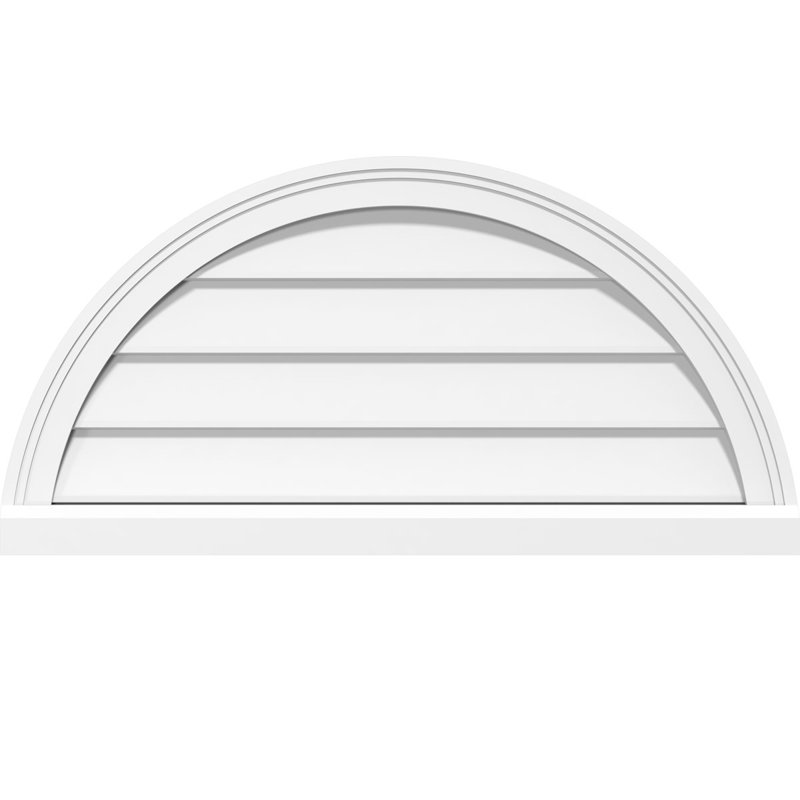 Fixation semi-ronde en surface: Non fonctionnel, H 38 po x l 19 po