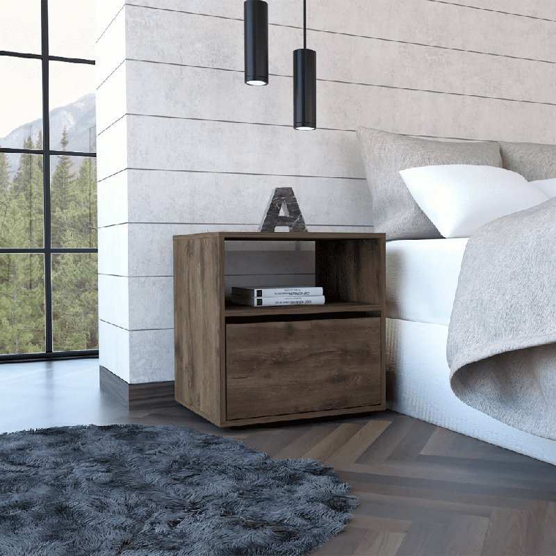 Kanthan 50cm W Manufactured Wood Bedside Table